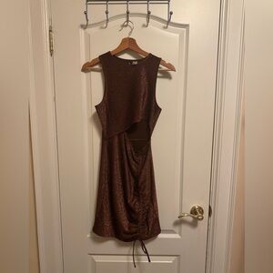 BRAND NEW H&M Shimmering Brown Mini Dress